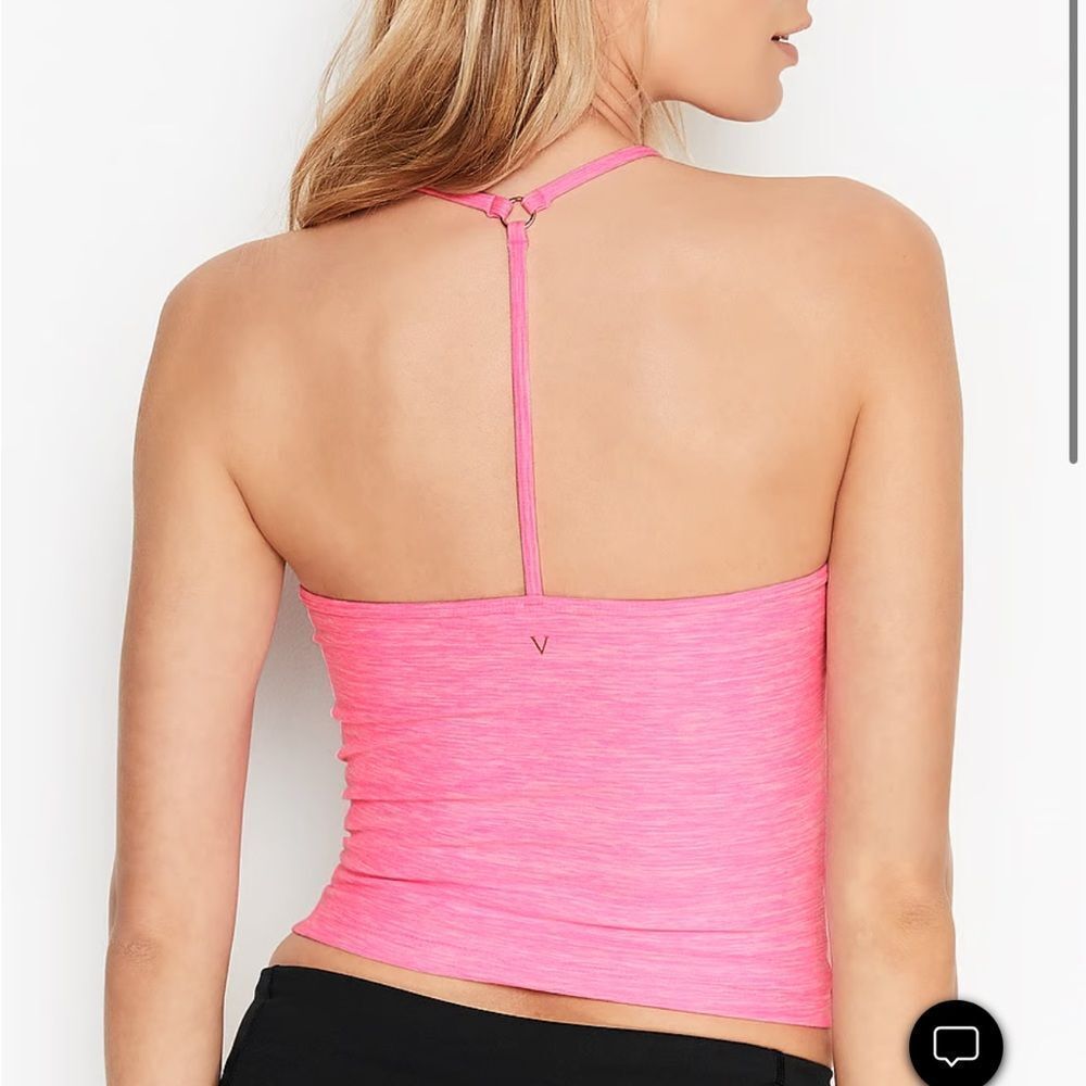 Victoria’s Secret Flow On Point Essential Atlet Pink Cropped Tank Top